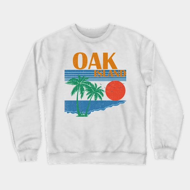 Oak Island \\ Retro Vintage Design Crewneck Sweatshirt by KianOlsen Art